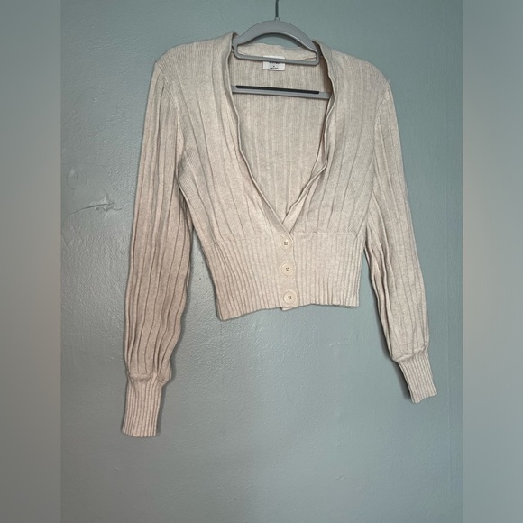 Aritzia Wilfred plunge front cardigan - Picture 1 of 7